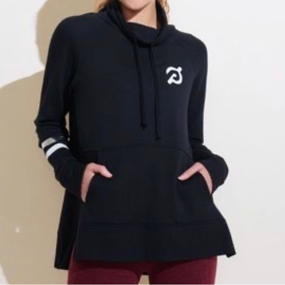 Peloton Tops - Peloton Legacy Funnel Neck Pullover Sweatshirt Black Small‎ Cowl Neck